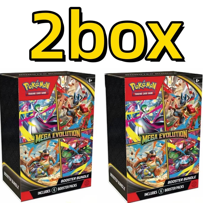 Tarjeta de Pokémon v10, paquete de refuerzo, remaches destinados, evolución prismática, violeta escarlata, 151 tarjetas de refuerzo ME01 en inglés, juguetes, regalos