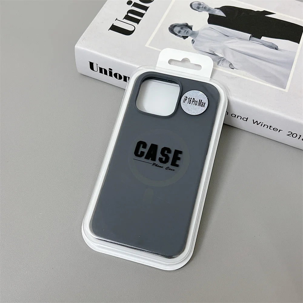 Official Original Liquid Silicone Phone Case for iPhone 16 15 14 13 12 Pro Max Magsafe Magnetic Wireless Charging Cover