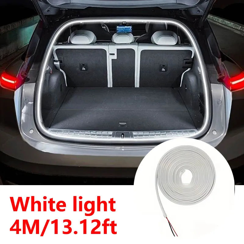 High Brightness Car Trunk Lighting, Ambient Light, Interior Decoration, LED Wiring, Free Automatic Detection, 2/4M Tailgate Light Strip