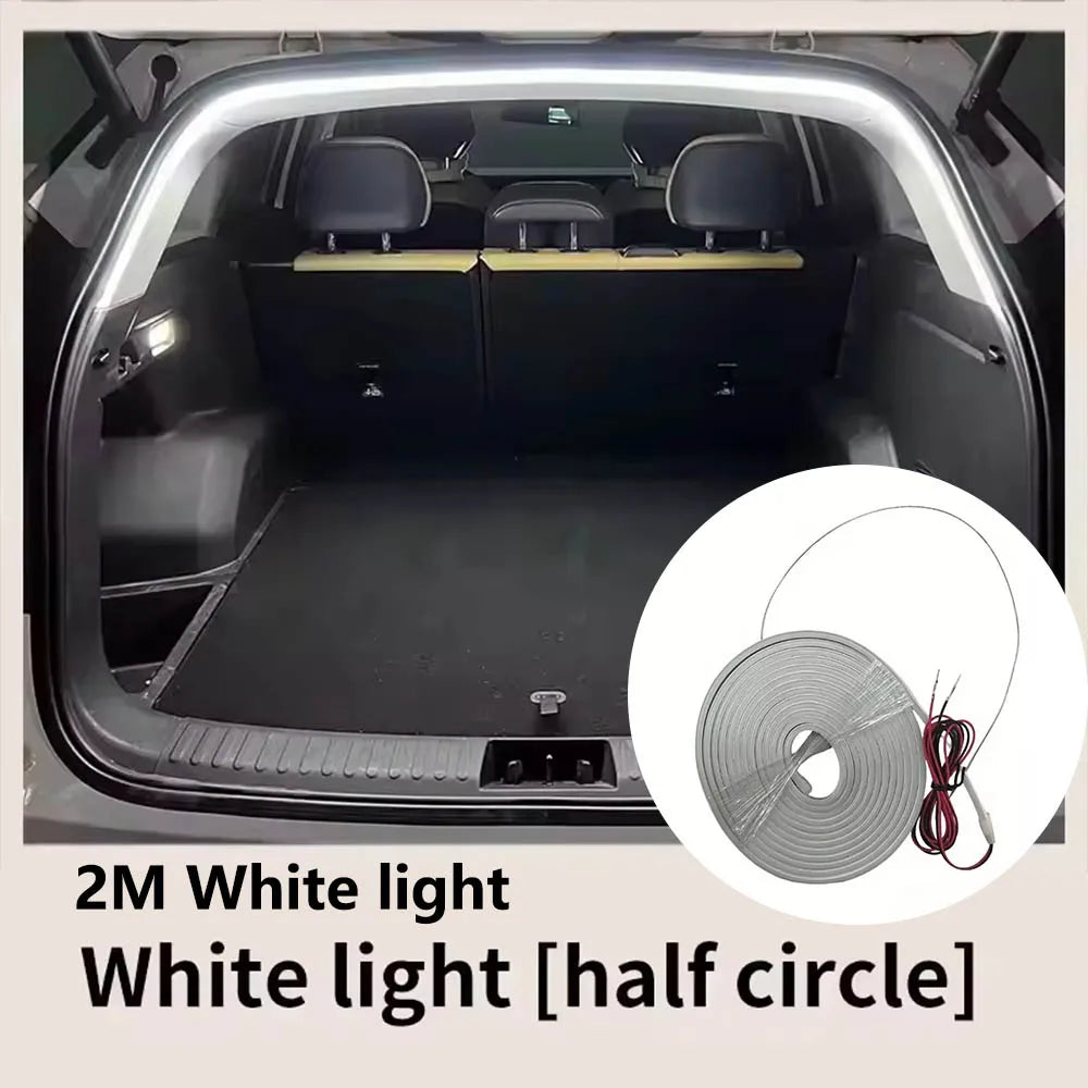 High Brightness Car Trunk Lighting, Ambient Light, Interior Decoration, LED Wiring, Free Automatic Detection, 2/4M Tailgate Light Strip