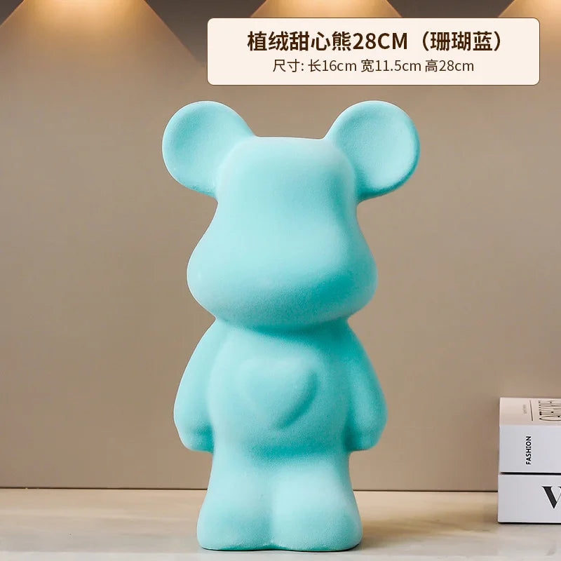 Violent bear for living room, TV stand, high-end luxury light, ceramic wine cabinet decoration, home decor, new house