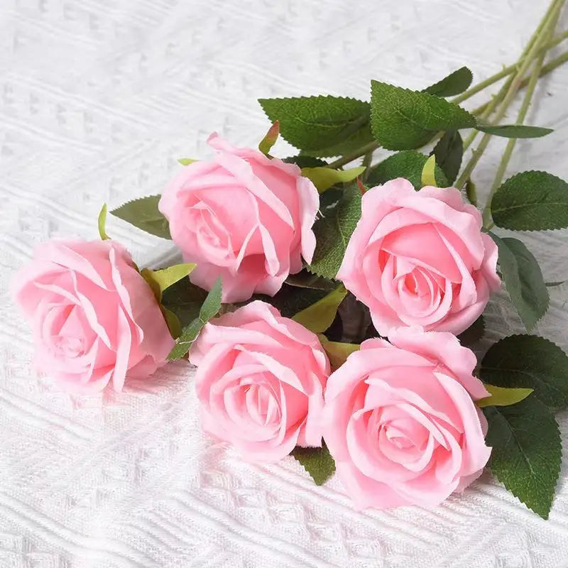 1/5/10/20 pieces artificial roses, flower branch, artificial red roses, realistic fake roses for wedding home decoration
