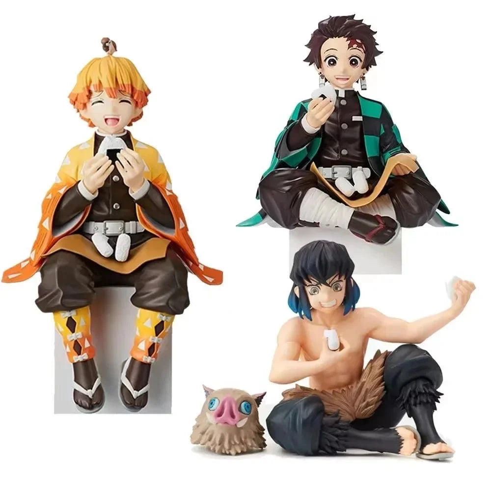Figuras de acción de Demon Slayer de Anime, Tanjirou Tomioka GiyuuZenitsu Kochou Nezuko, figura de Anime para coleccionar muñecos de juguete para niños - CR mark