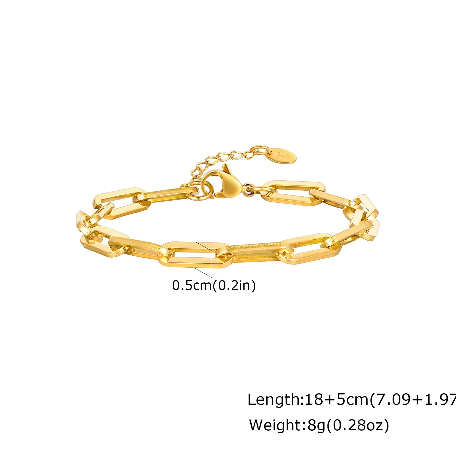 Gold Color Chain Bracelet for Men and Boys, Stainless Steel Chain Bangle, Jewelry Gift for Husband, Father, Son