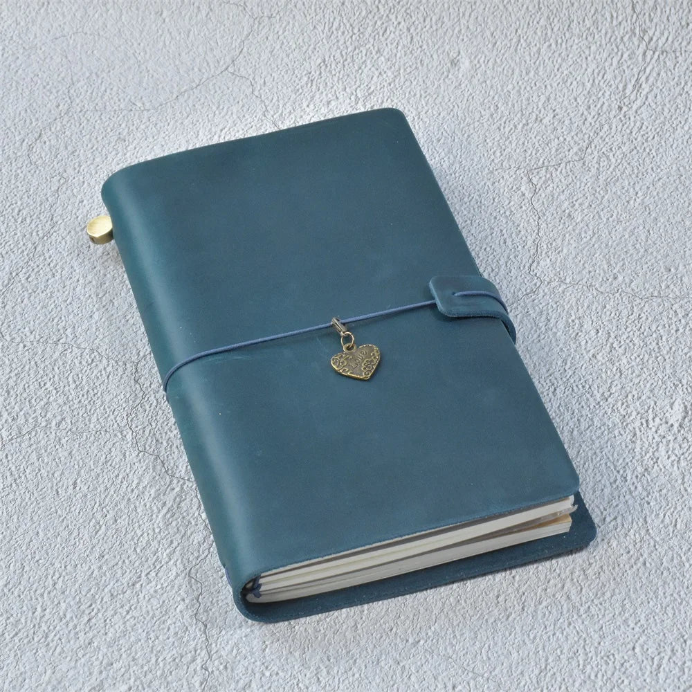 100% Genuine Leather Journal, Refillable Travel Notebook, Retro, Handmade, Sketchbook, Personalized Gift for School and Office