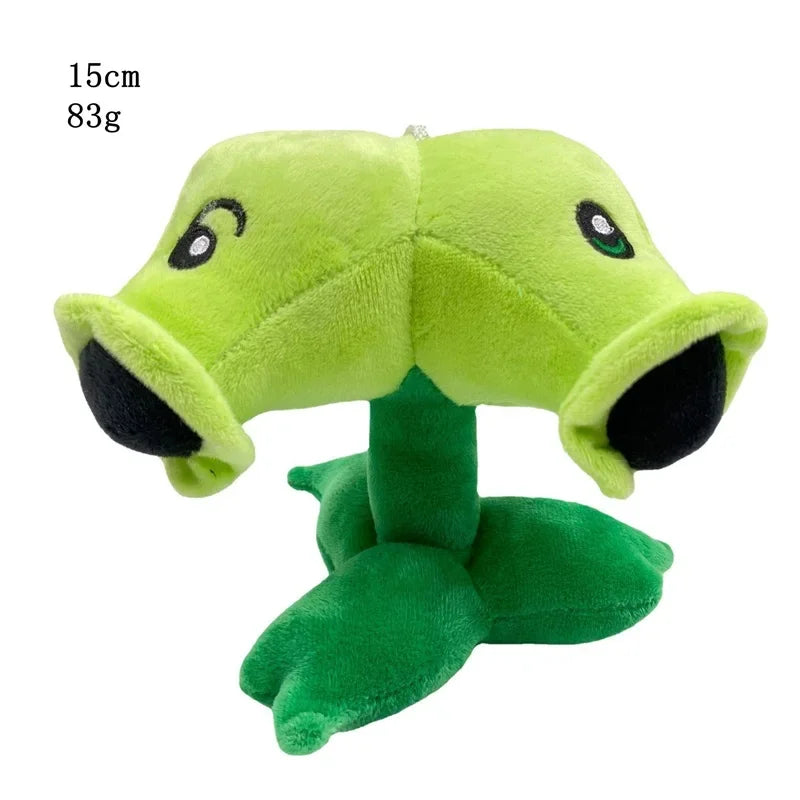 18cm Plants vs Zombies Peashooter Plush Toy Cute Snow Pea Threepeater Soft Stuffed Toys Gifts for Kids