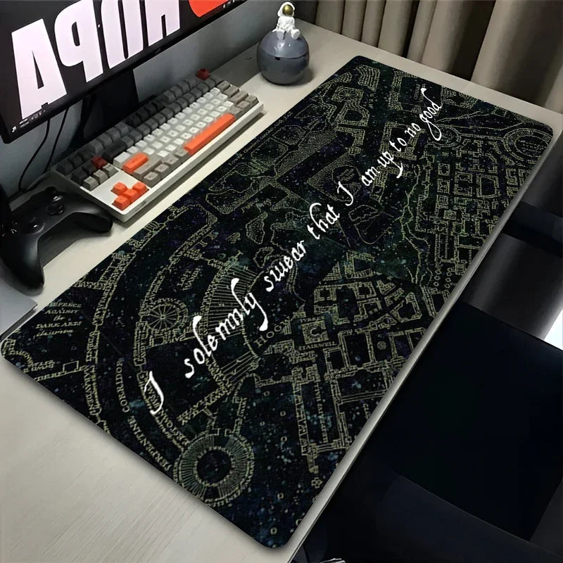 PC Mouse Pad, 900x400 Anime Castle Potters Mouse Pad, Extended Non-Slip Rubber Laptop Desk Mat, Gaming Cabinet, HD Keyboard
