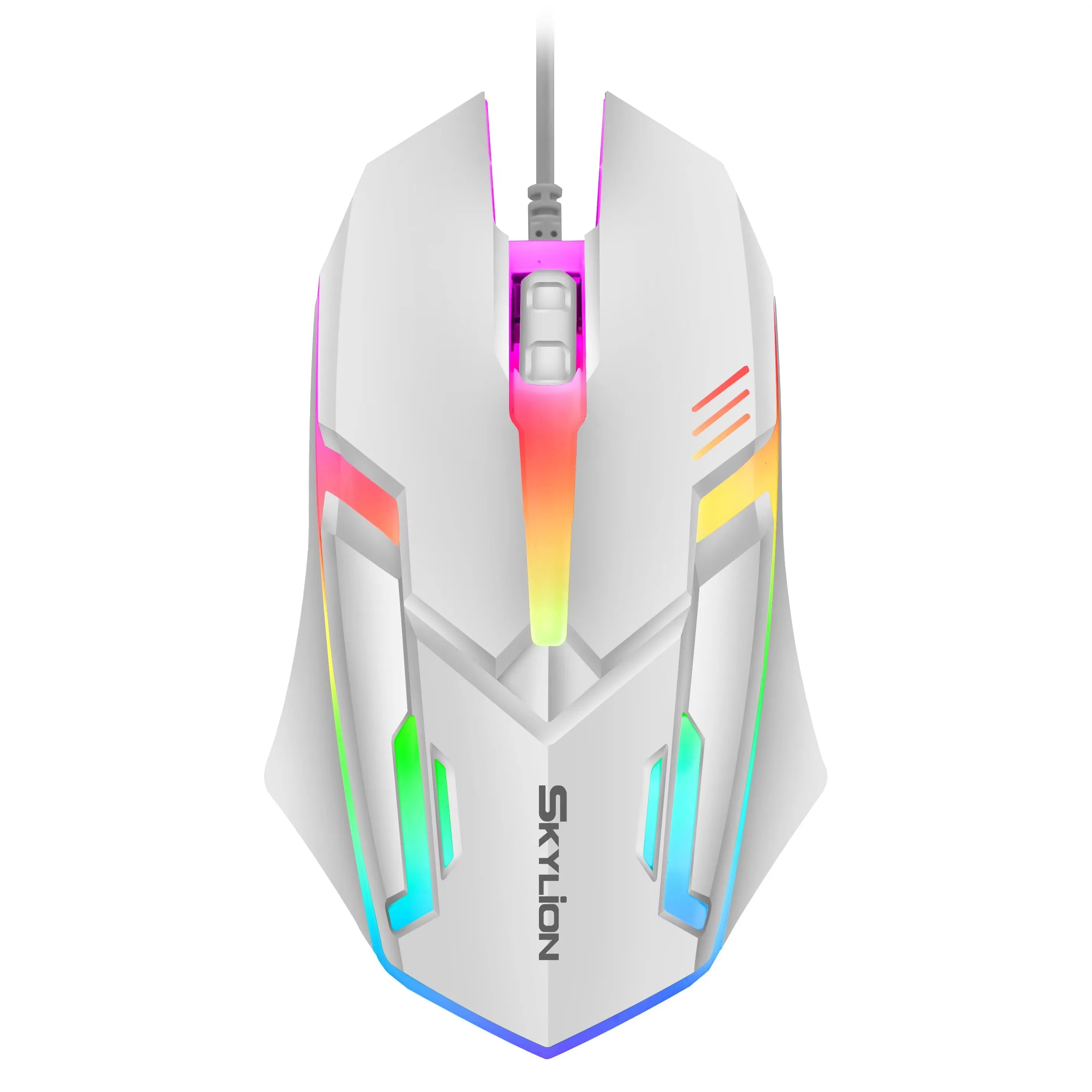 F1 Wired Gaming and Office Mouse, 3-Key Peripheral with Colorful Lighting for Microsoft Windows and Apple iOS