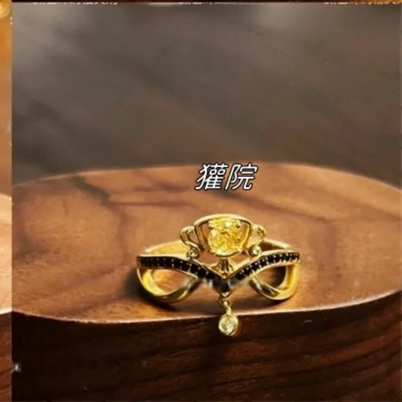 Hogwarts Gryffindor Slytherin Ravenclaw Hufflepuff Anillo hecho a mano - CR mark