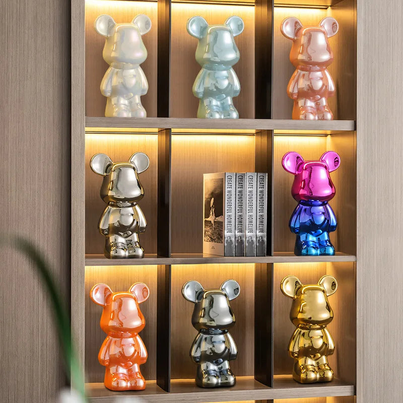 Violent bear for living room, TV stand, high-end luxury light, ceramic wine cabinet decoration, home decor, new house