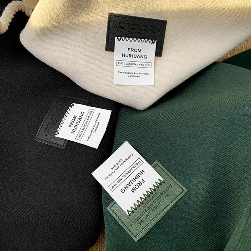 Otoño nuevo en sudaderas con capucha de Color sólido para hombres Y2K ropa de calle apliques sudaderas con capucha mujeres de gran tamaño polar pulóver con capucha