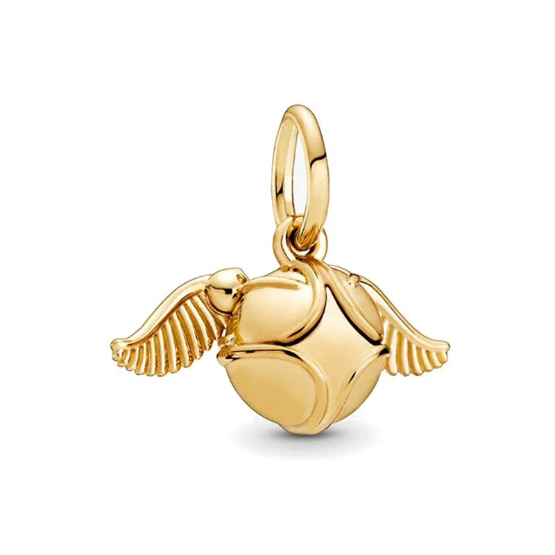 Cuentas MINISO de Plata de Ley 925 para pulseras de Potter de Harry 3mm originales 925, colgante para mujer, joyería DIY, regalos - CR mark