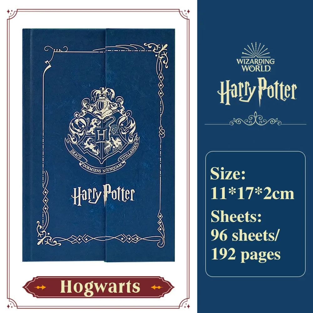 Genuine Harry Potter Magic Authentic Retro Notebook Hogwarts Slytherin Color Page Notebooks Student Cartoon Diary Book Gifts