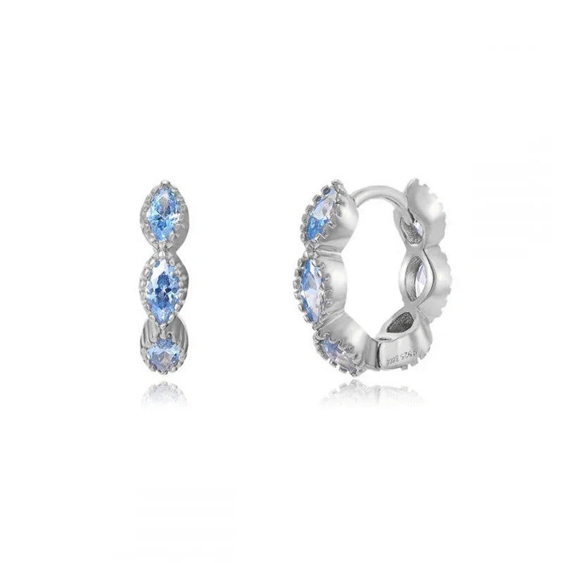 KYOUNUO-Conjunto de pendientes colgantes rellenos de oro y plata para mujer, puños para las orejas, pendientes de aro con forma de flor y mariposa de circón, joyería al por mayor - CR mark