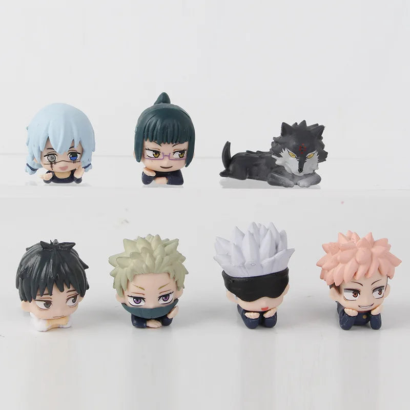 7 unids/set Jujutsu Kaisen Satoru Gojo Itadori Yuji Megumi Kugisaki Sukuna Geto Suguru Anime figuras de juguete lindo modelo de colección de muñecos