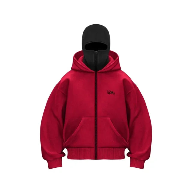 2025 New Men's Hoodie Loose Zip-Up Jacket Star Gothic Fashion Punk Y2k Hip Hop Harajuku Clothing Oversized Hoodies for Men