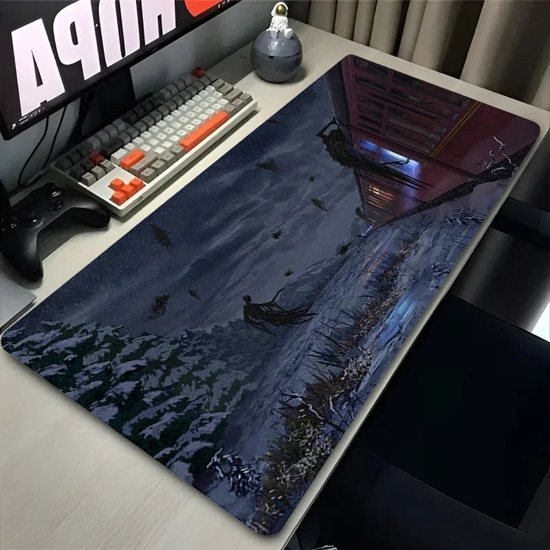 PC Mouse Pad, 900x400 Anime Castle Potters Mouse Pad, Extended Non-Slip Rubber Laptop Desk Mat, Gaming Cabinet, HD Keyboard