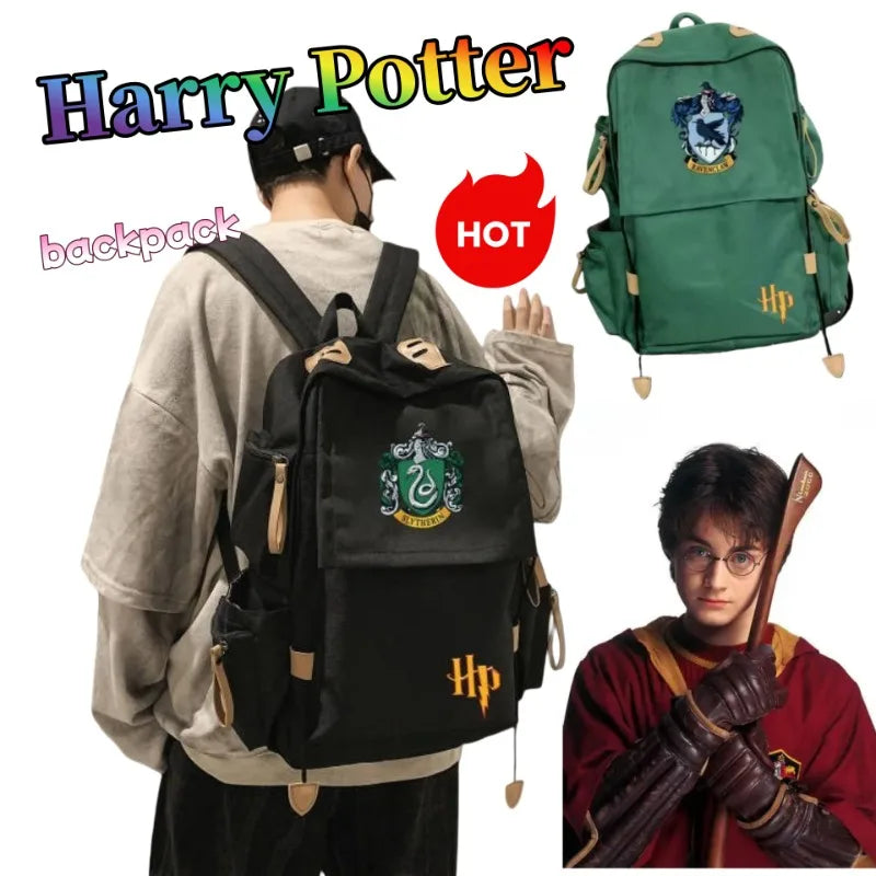 Harry Potter backpack, cute and stylish cartoon design, large capacity personalized shoulder bag, birthday gift for a friend