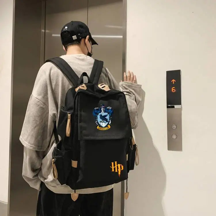 Mochila de Harry Potter, bonito y elegante diseño de dibujos animados, bolso de hombro personalizado de gran capacidad, regalo de cumpleaños para un amigo