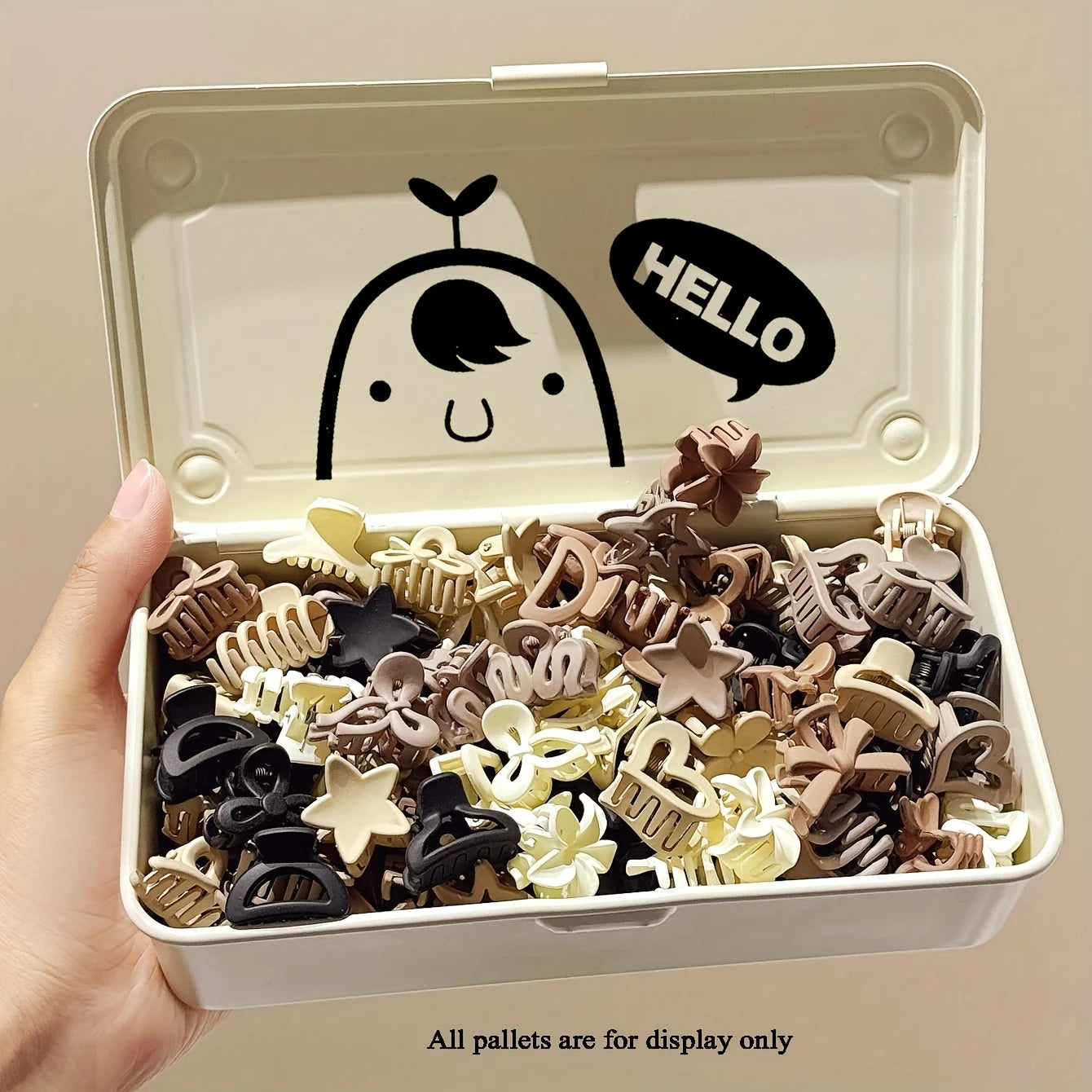 Paquete mixto de 5/10/20/30 clips pequeños beige, accesorios lindos para niñas, perfectos para uso diario, ocasiones especiales o regalos de viaje - CR mark