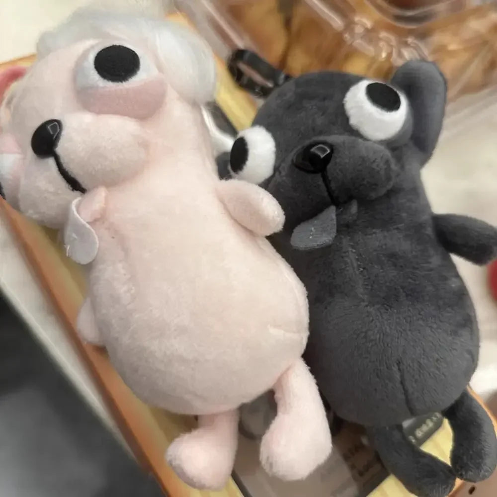 Funny Chihuahua Plush Toy Keychain Pendant Puppy Pet Stuffed Chihuahua Doll Weird Cute Realistic Plush Chihuahua Friend Gift