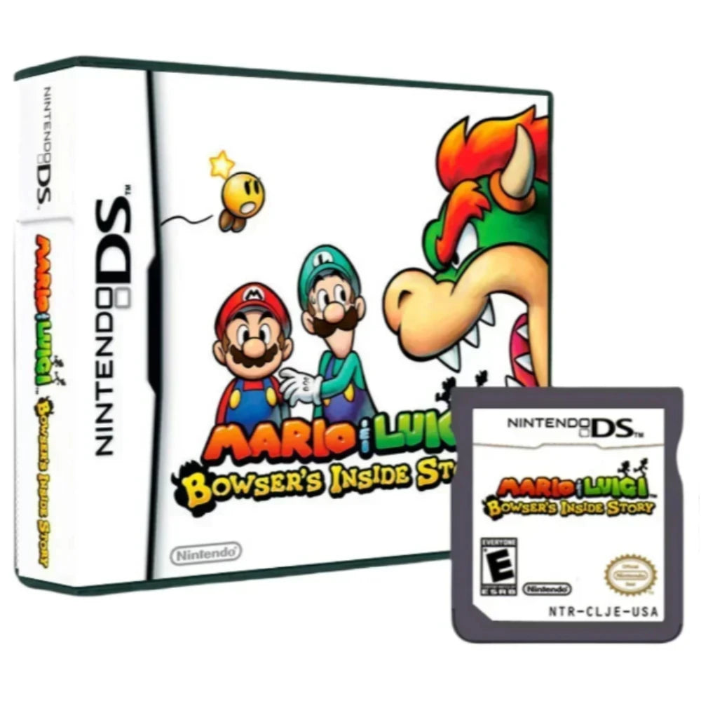 Tarjeta de juego DS NDS Mario vs. Donkey Kong 2Mario y Luigi Bowsers Inside Story Versión de EE. UU. (versión de tarjeta R4) para NDSL 2DS 3DS