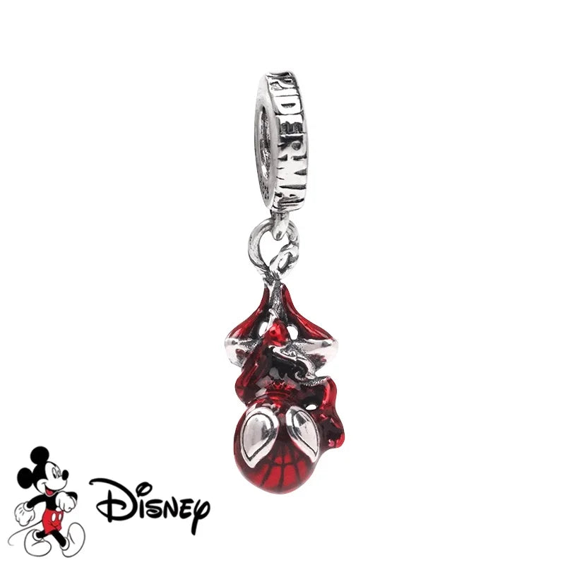 New DIY Jewelry Charms from the Disney Marvel Universe, Spider-Man Gifts, Captain America Pendant Charms, Compatible with Original Silver Bracelets and Necklaces