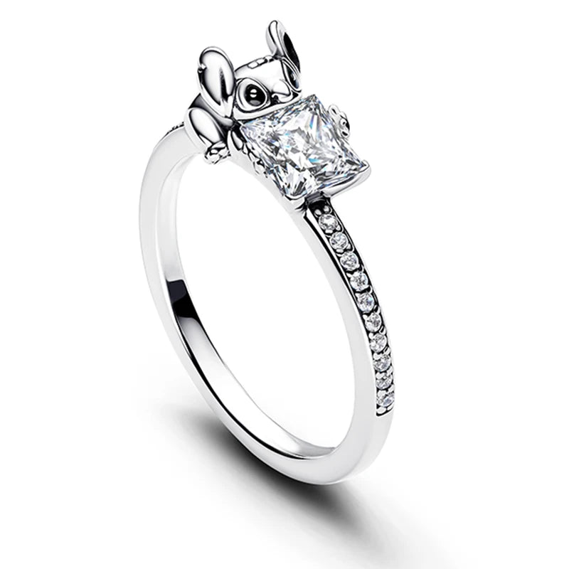 Nuevo Anillo de Plata de Ley 925, anillo atrevido de mariposa brillante para mujer, joyería - CR mark