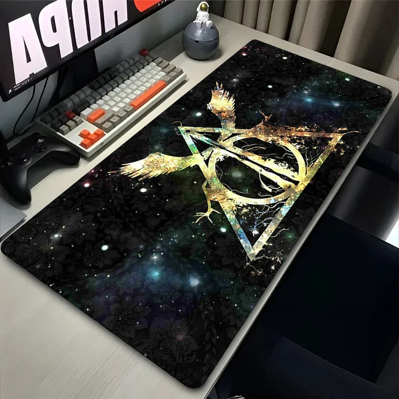 PC Mouse Pad, 900x400 Anime Castle Potters Mouse Pad, Extended Non-Slip Rubber Laptop Desk Mat, Gaming Cabinet, HD Keyboard